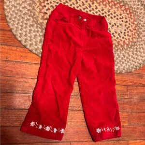 Cutest red holiday corduroy pants size 3T vintage by the kids source
